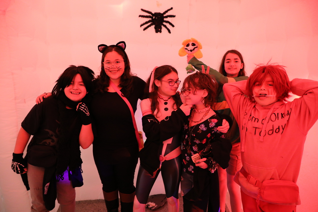 a group of students posing for a photo