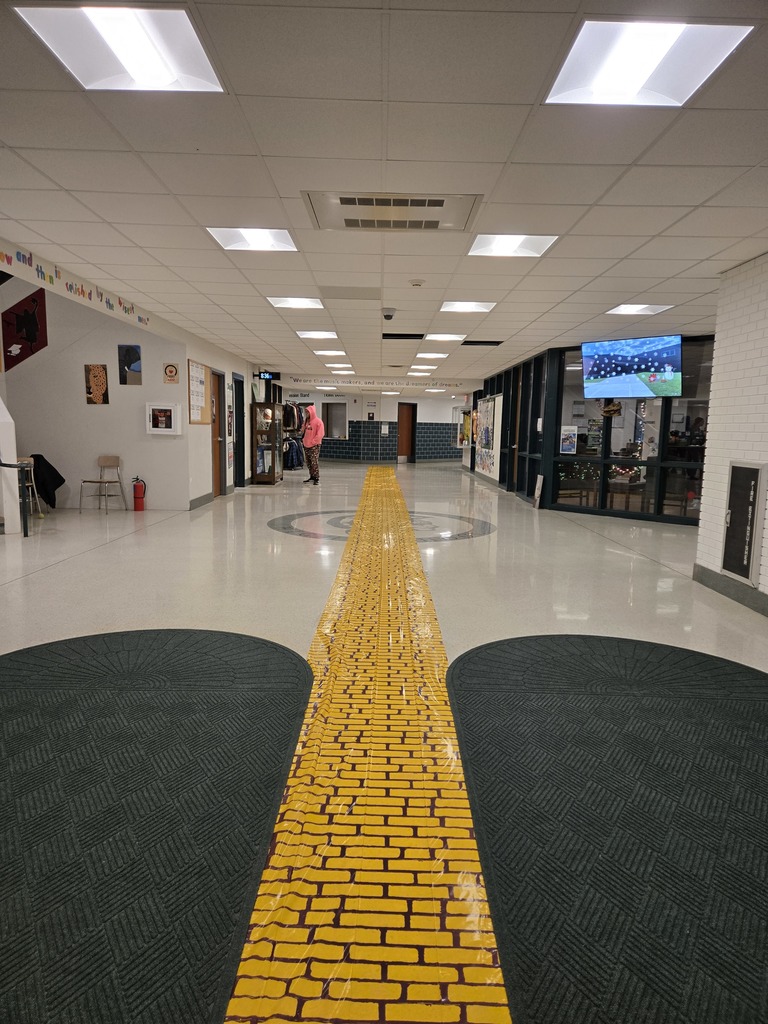 yellow brick road in newfield school