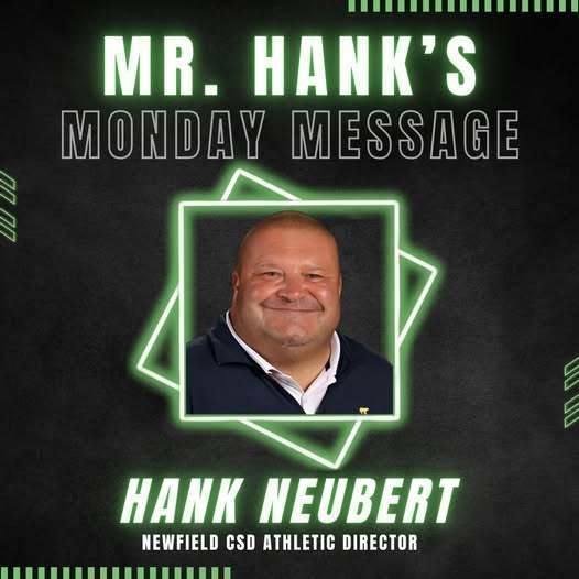 Mr. Hank's Monday Message