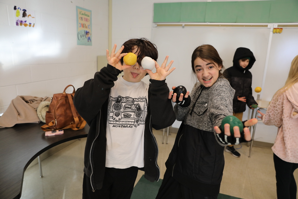 two students posing for the camera