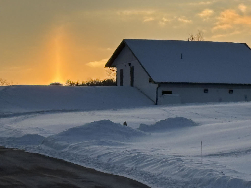 Field House with Sun