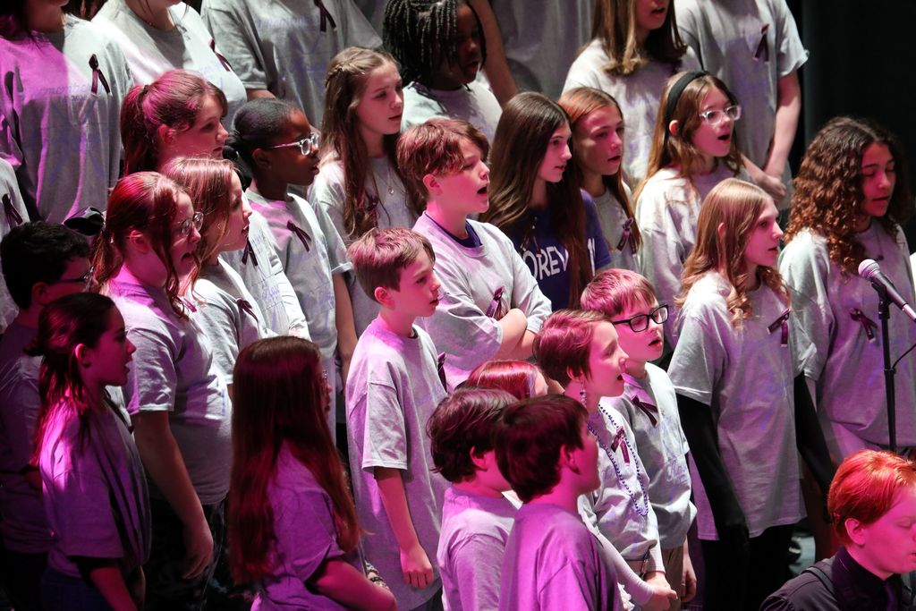 one of the choirs singing on stage