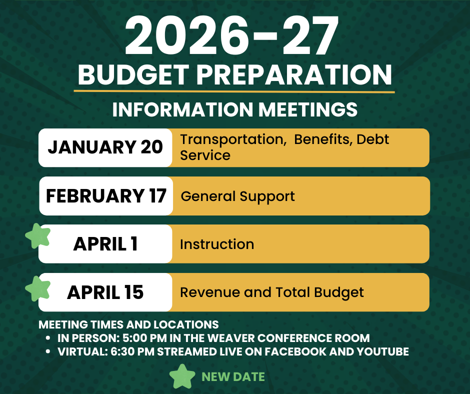 Budget town hall meeting schedule