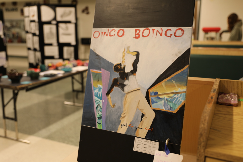 A piece of student art called Oingo Boingo