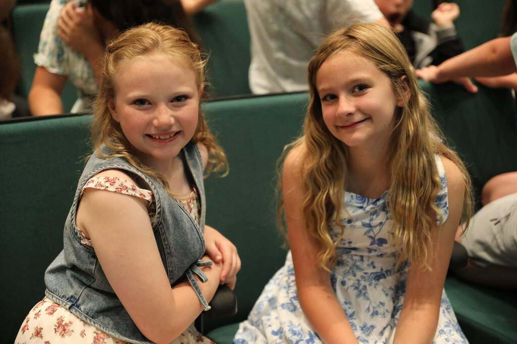 two students posing for the camera