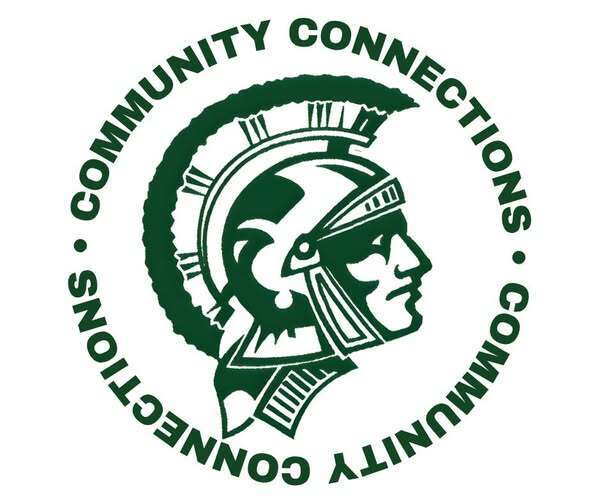 The Newfield Central School District Logo with the words Community Connections in a circle around it