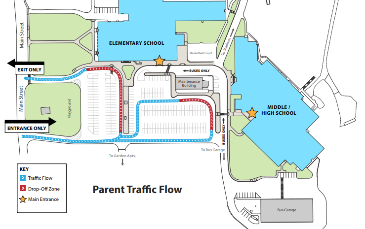 Newfield Pick-Up and Drop-Off Map