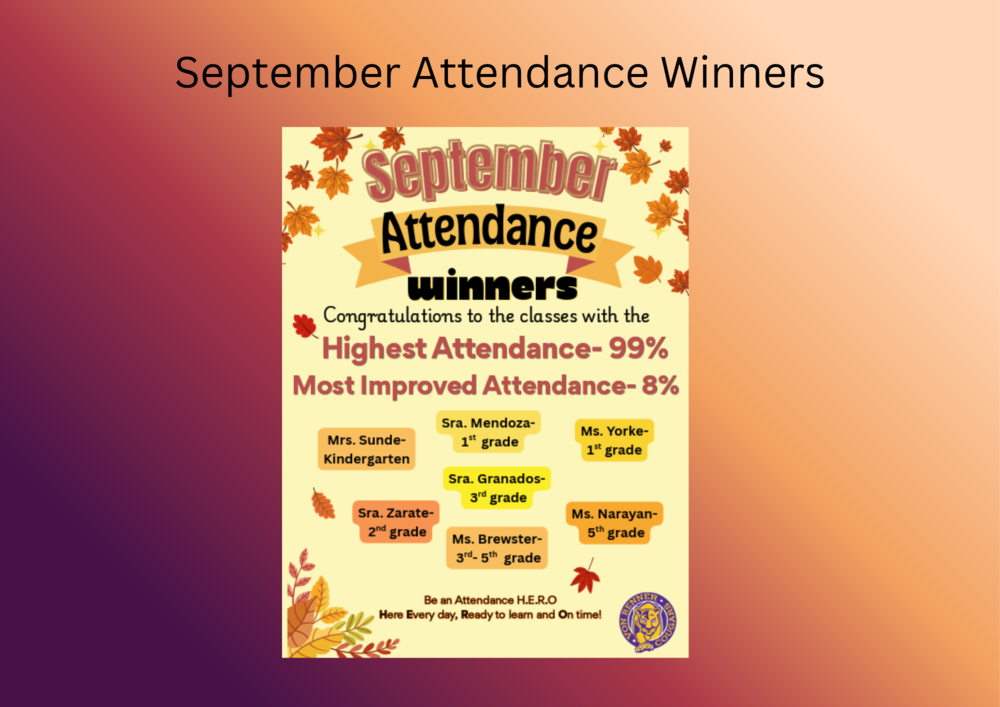 September Attendance Winners
