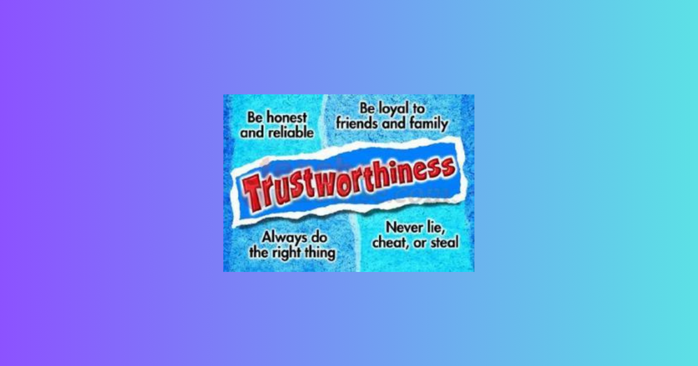 Picture of trustworthiness traits poster.