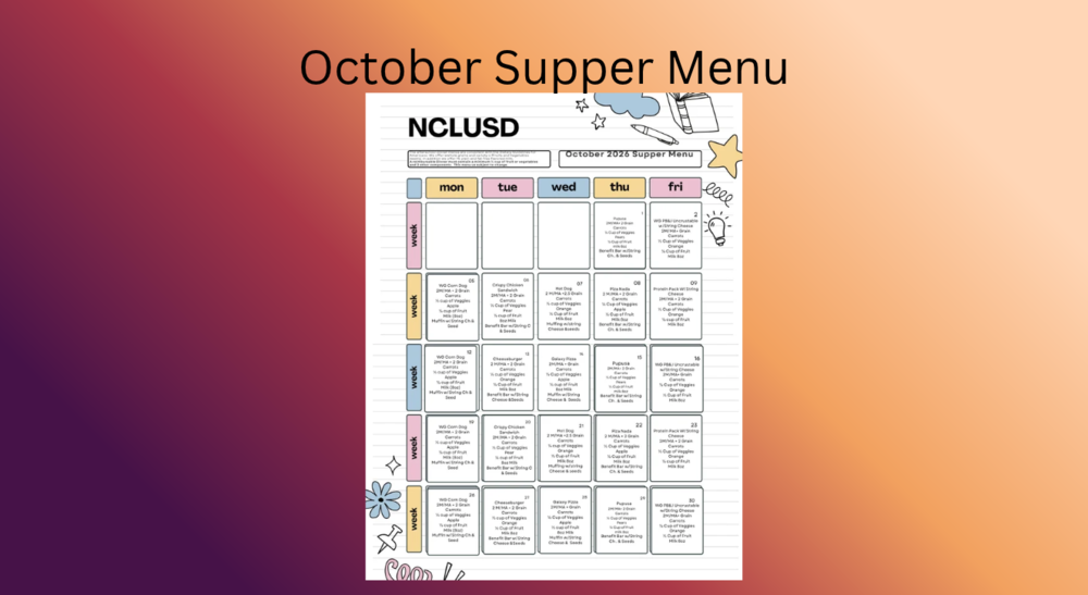 October Supper Menu