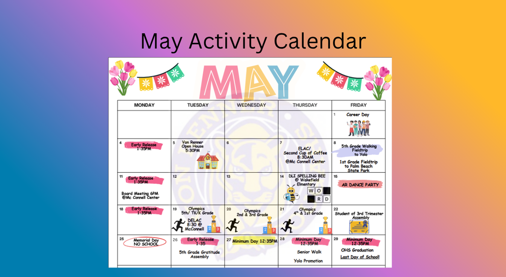 May Activity Calendar