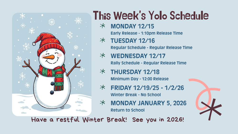 Yolo Schedule