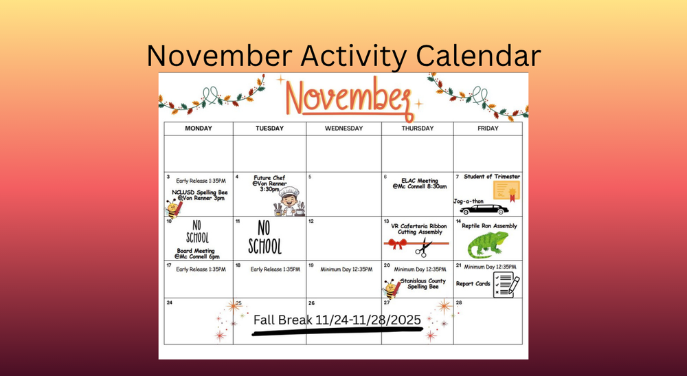 November Activity Calendar