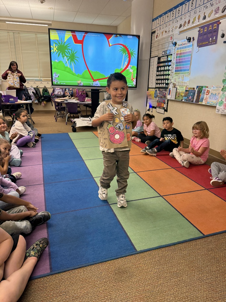 Student showing their ABC’s.