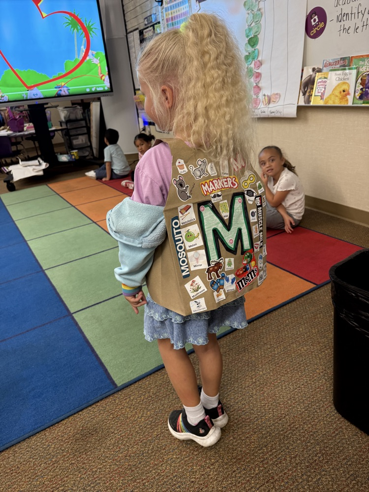 Student showing their ABC’s.