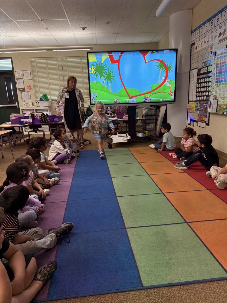 Student showing their ABC’s.