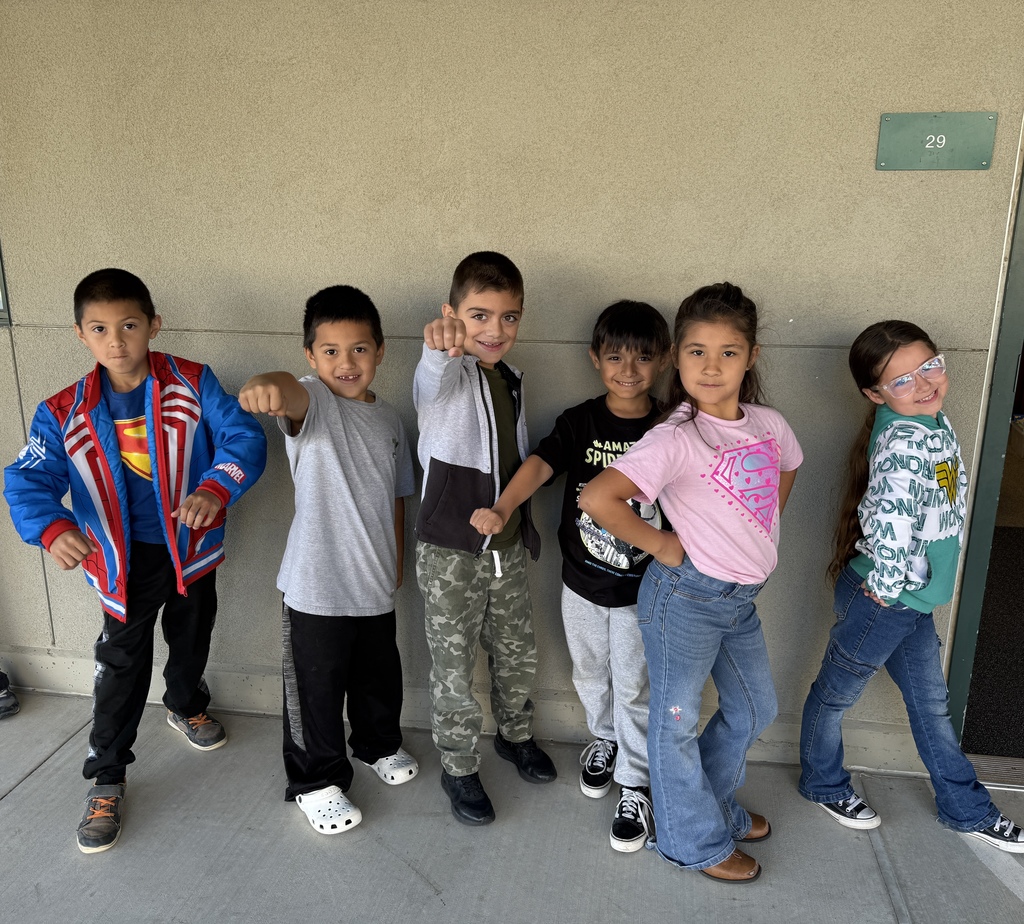 Students dressed as super heros.