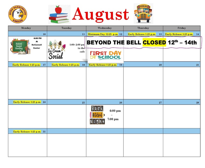 August calendar