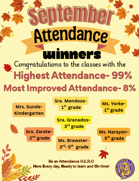 September Attendance Winners