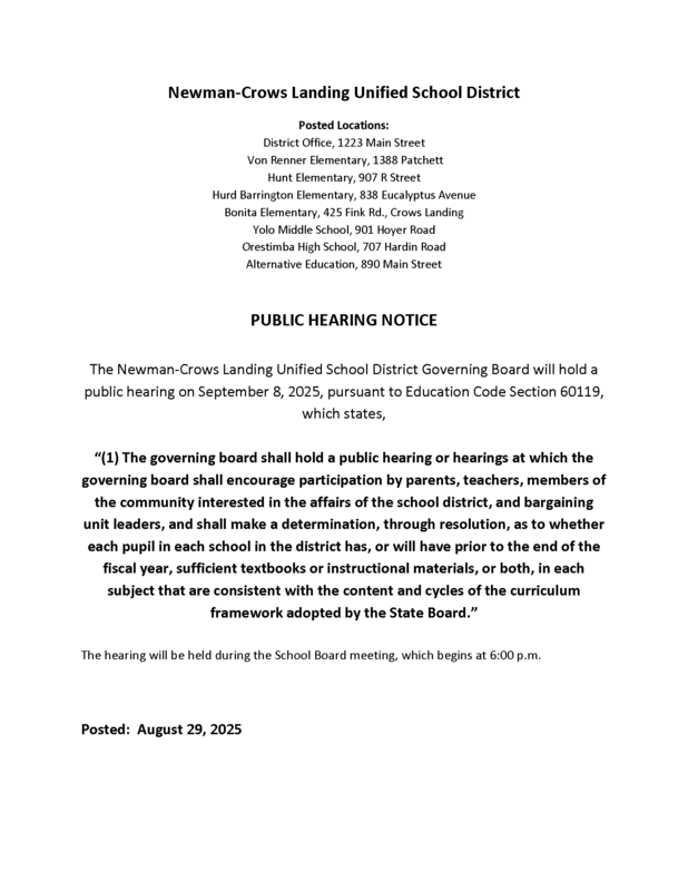 NCLUSD Public Notice- Link to PDF