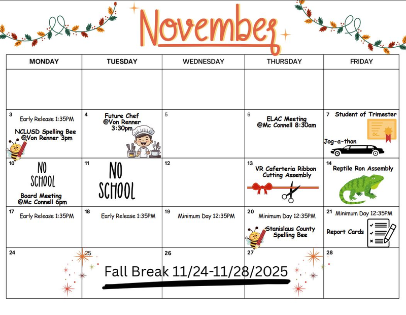 November Activity Calendar