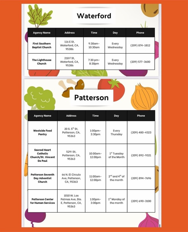 Food flyer information.