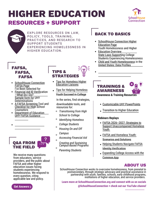 Higher Education Resources