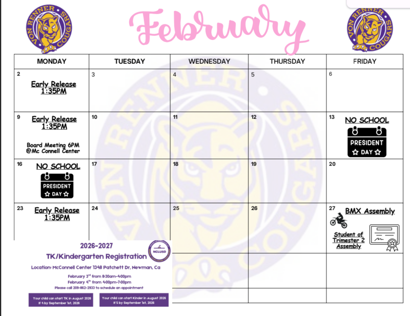 February Activity Calendar