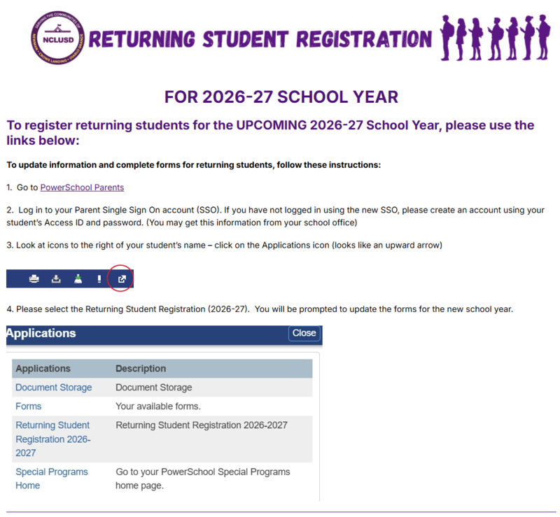 Returning Student Registration