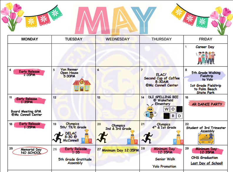 May Activity Calendar