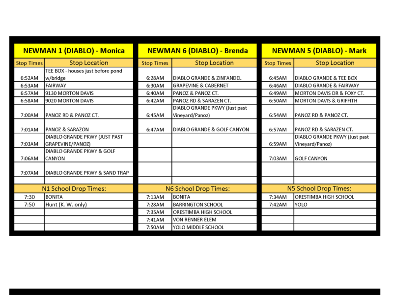 Newman Bus Routes-Link to PDF