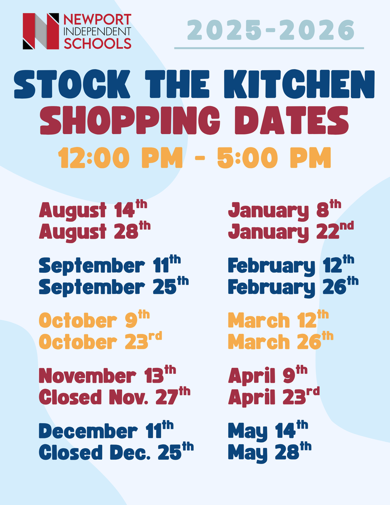 Stock the Kitchen - New Hours - 25/26 Shopping Dates