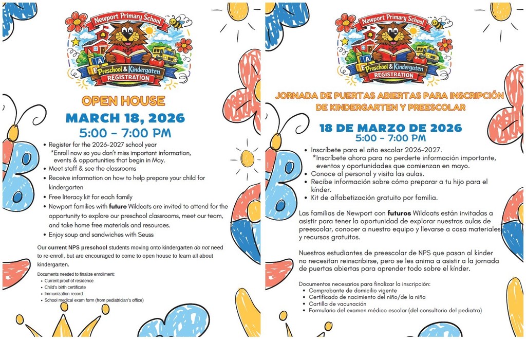 PreK-K Open House Flyer