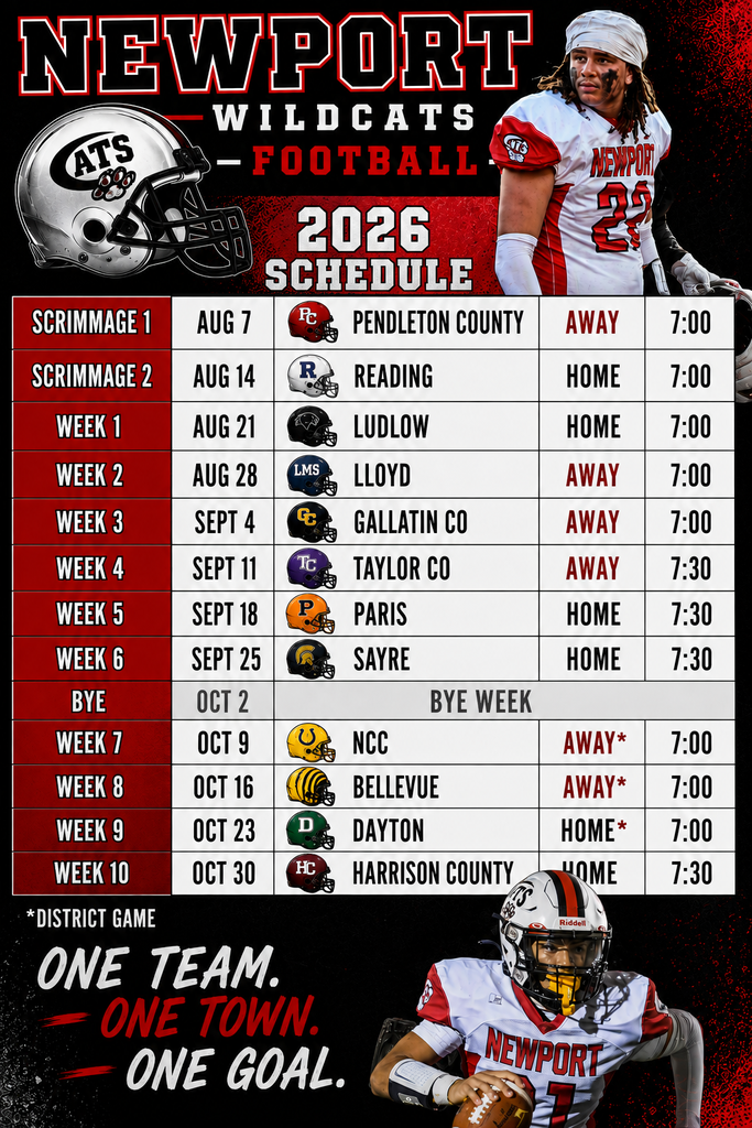 Newport High School Varsity Football Schedule. 