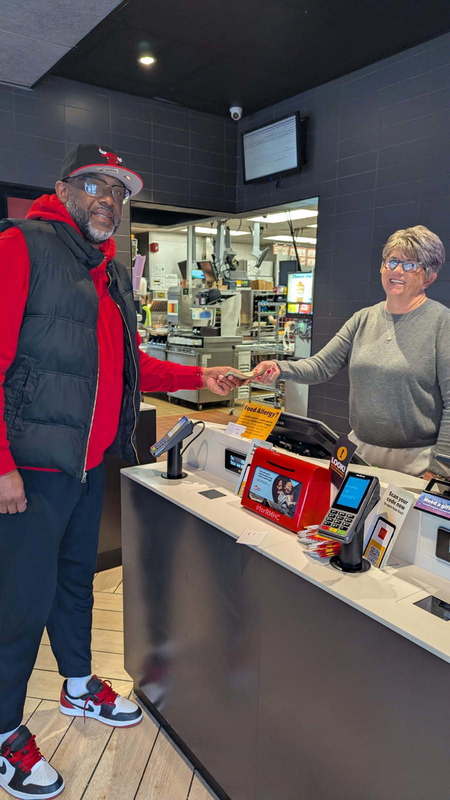Keith Greene buying McDonalds giftcards