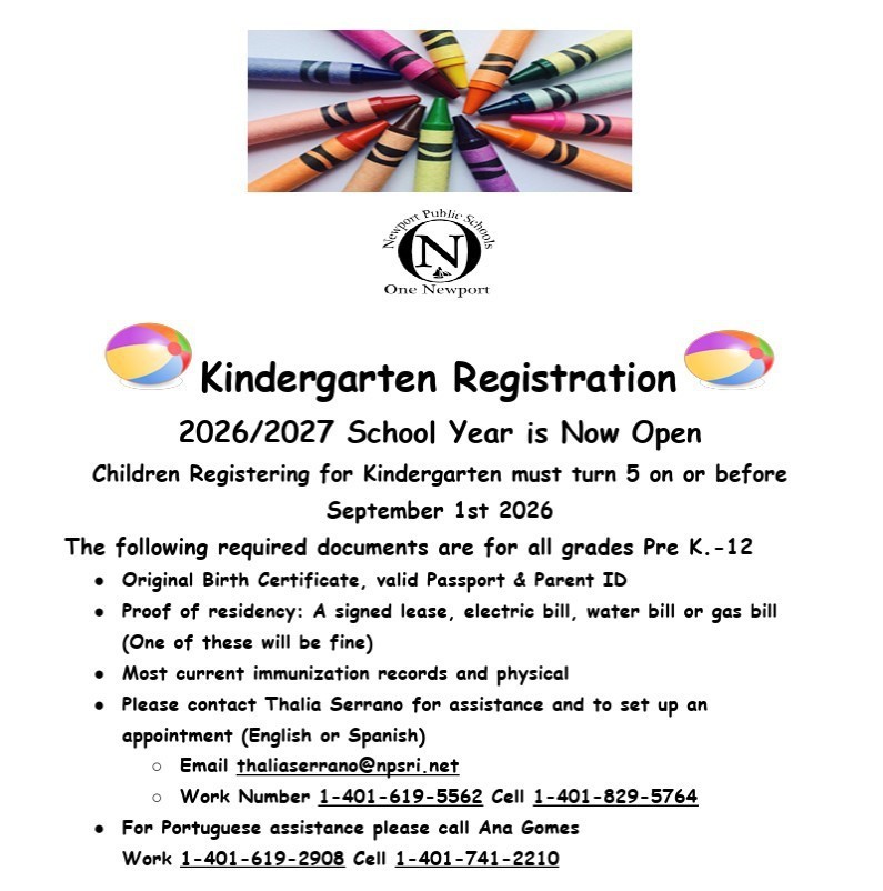 Kindergarten Registration for 2026-2027 is Open