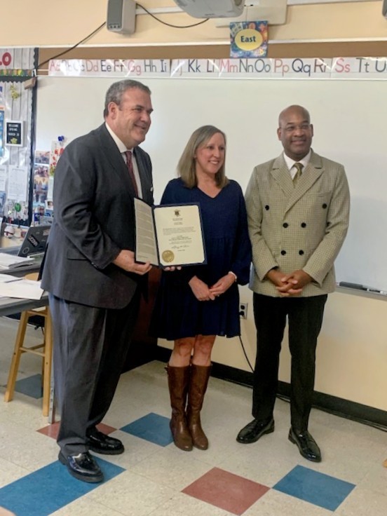 Secretary of State Recognizes Thompson Civic Education Teacher Tara Mello