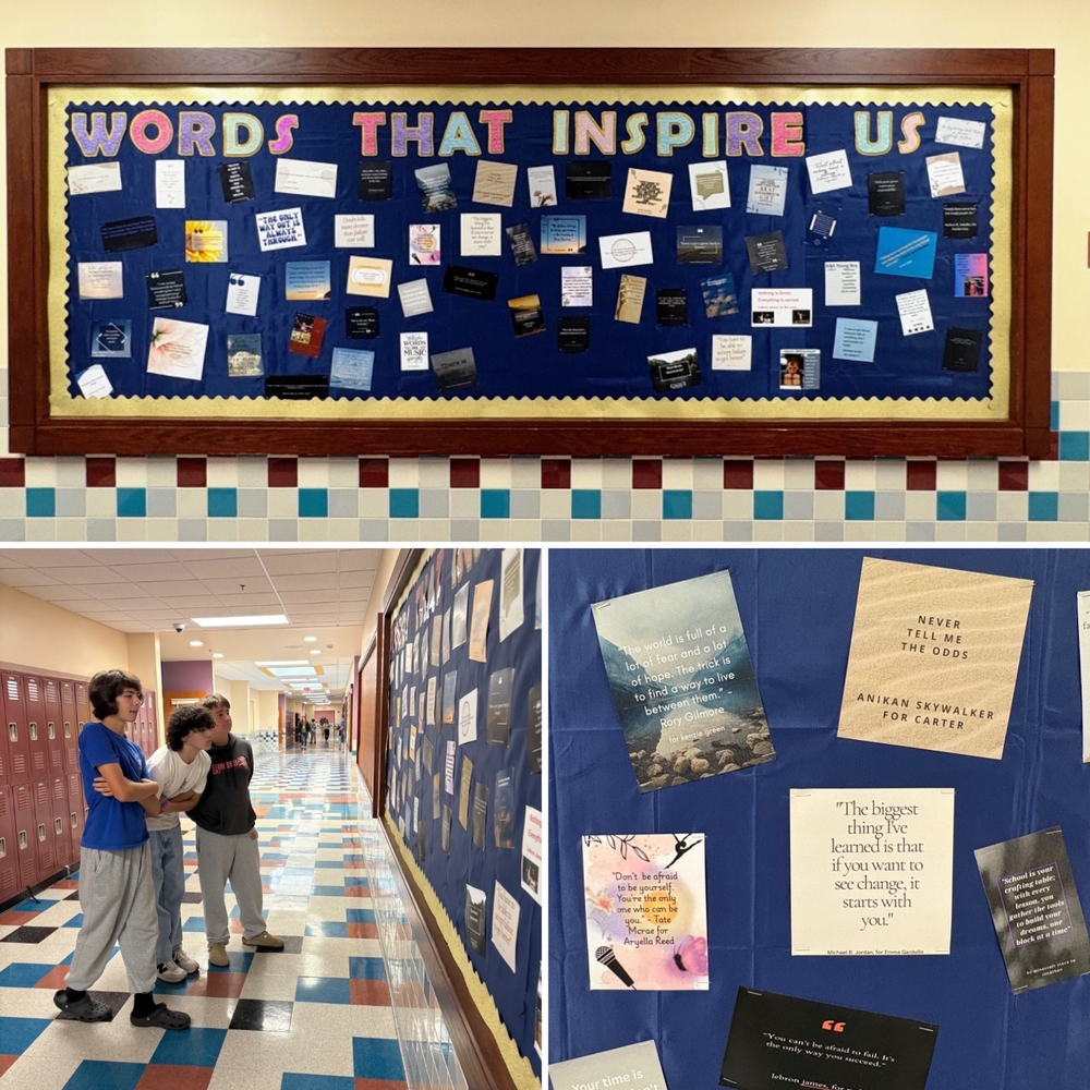 Words  That  Inspire  Us  Display  At  TMS