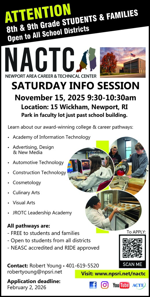 NACTC Info Session 11/15/25- ALL 8th grade students and families  welcome