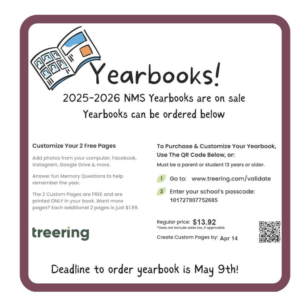 yearbook ordering flyer