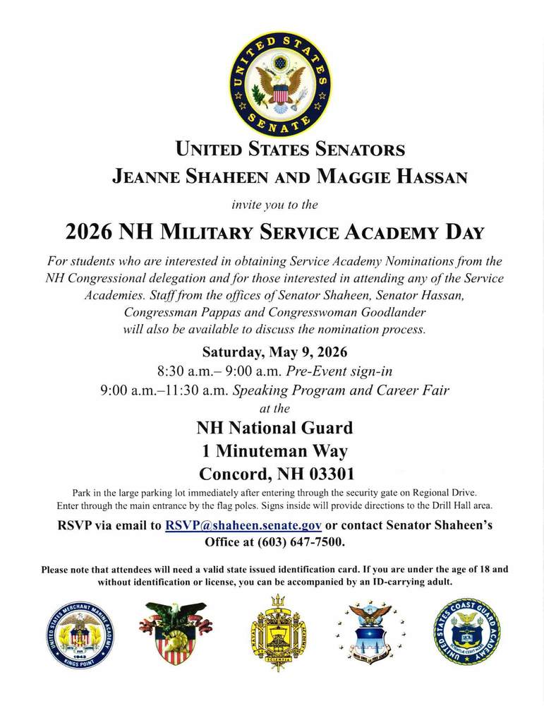 NH Military Service Academy Day flyer