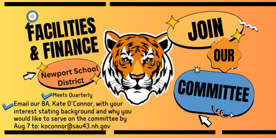 facilities and finance newport school districr meets quarterly email with interest to koconnor@sau43.nh.gov join our committee