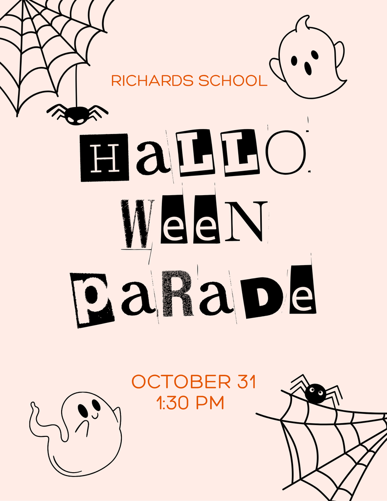 Halloween Parade with ghosts and spiders