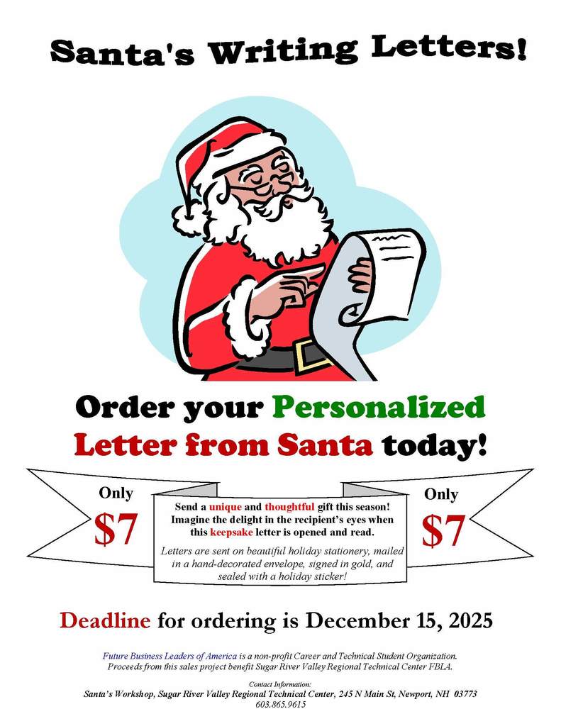 Santa's Writing Letters Flyer