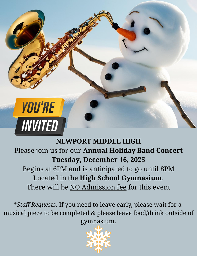 Newport Middle High Holiday Band Concert