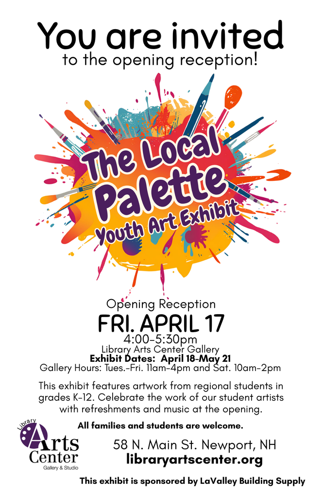 Art opening reception flyer.
