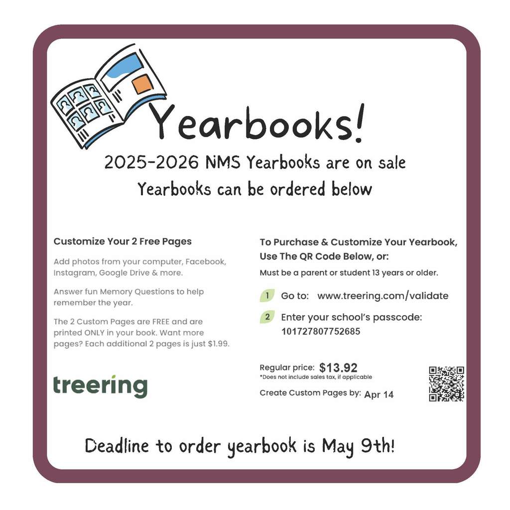 yearbook ordering flyer
