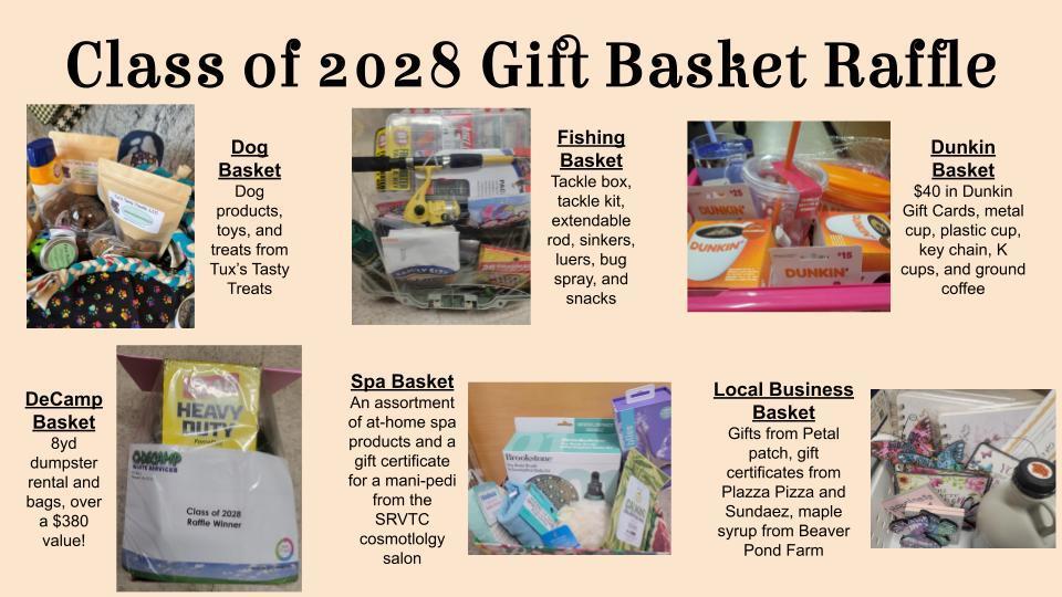 Gift basket raffle flyer