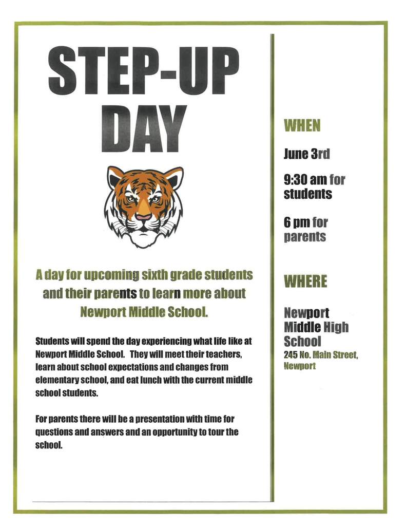 step up to middle school flyer