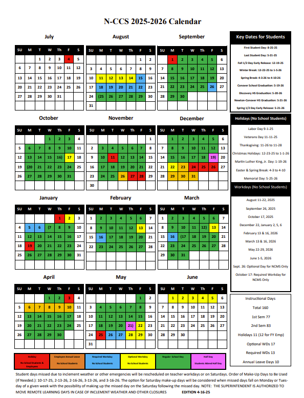 N-CCS Calendar